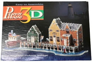 VTG Puzz3D New England Fishing Village HASBRO 49199-2 169 pcs NEW SEALED - Picture 1 of 14