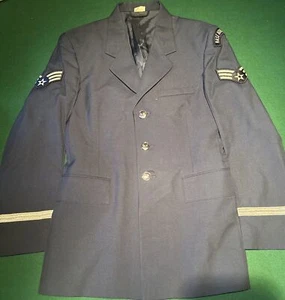 US Air Force USAF Hombre 36 Base Corta Guardia de Honor Azul Chaqueta de Servicio Abrigo - Imagen 1 de 7