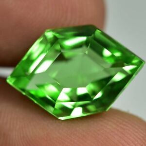 Certified 11.25 Ct  AAA Colombian Transparent Green Emerald Loose Gemstone 7350