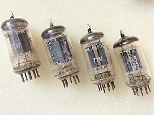 Telefunken 7247 12DW7 NOS Piastre a costine mai usate senza scatola rare - Foto 1 di 7
