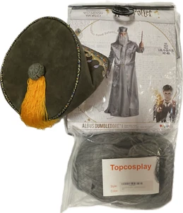Harry Potter Albus Dumbledore Deluxe Adult Costume, Wig, Long Beard, & Cap - Picture 1 of 12