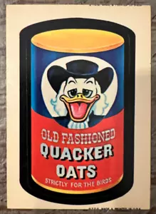 1973 Topps Wacky Packages Series 1 White Back Quacker Oats - Picture 1 of 2