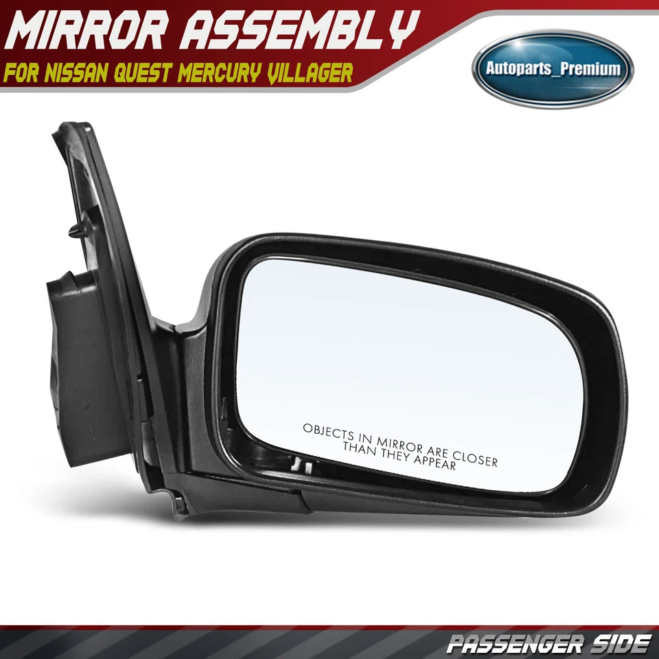 Espejo retrovisor manual lateral del pasajero con plegable manual para Nissan Quest Mercury Villager Foto 1 de 4