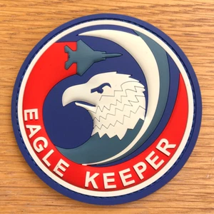 ISRAEL AIR FORCE EAGLE KEEPER PVC PATCH 3D F-15 "BAZ" (TECHNICAL CREW) - Picture 1 of 3