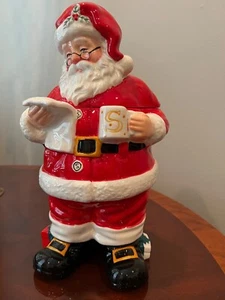 ❤️ Williams Sonoma Twas The Night Before Christmas Santa Cookie Jar - Picture 1 of 13