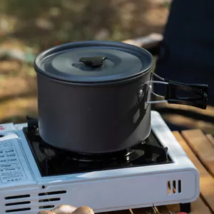 Portable Camping Pot with Lid and Folding Handle Camping Cookware (Medium) - Picture 1 of 9