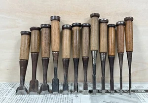Vintage Japanese Chisel 12set Nomi / Hand Plane Saw Hammer Hand Tool/d38 - Picture 1 of 24
