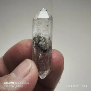 Piedra curativa cristal cuarzo diamante Herkimer fantasma negro natural 7 g DT 4987 - Imagen 1 de 19