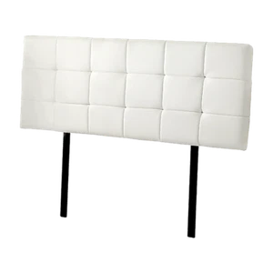 Palermo Queen PU Leather Bed Deluxe Headboard Bedhead - White - Picture 1 of 6