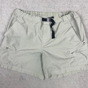 VTG Nike ACG Shorts Womens XL Beige Belted Hiking Outdoor Hike Pockets Y2K - Picture 1 of 16