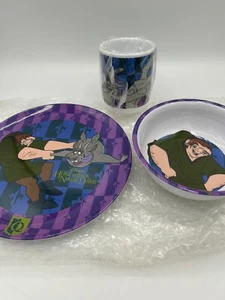 Vintage AVON THE HUNCHBACK of NOTRE DAME 3 Piece Dinnerware Set Disney 90s #b8 - Picture 1 of 9