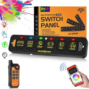 AUXBEAM 6 Gang RGB Switch Panel LED Circuit Control For Car Truck SUV 12V AS-600 - Picture 1 of 12
