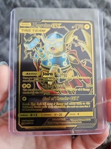 Tarjeta Pokémon I Horcha GX Lámina Negra Fan Art Coleccionista 060/100 Dios del Trueno  - Imagen 1 de 5