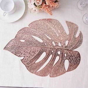 6 COLCHONETAS de vinilo con diseño de hojas tropicales Monstera metálicas de 18 pulgadas decoraciones - Imagen 1 de 9