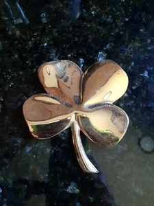 Gerity - Four Leaf Clover Shamrock 24K Gold Plated Paperweight Wallhanging 1986 - Picture 1 of 4
