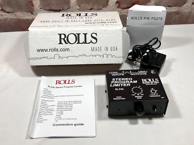 Mini limitador de programa estéreo Rolls SL33b con RCA y entrada/salida de 3,5 mm Foto 1 de 2