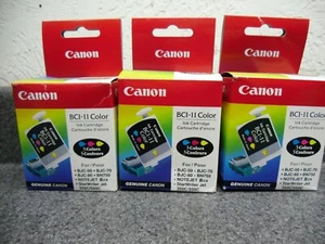 3 Boxes New Genuine CANON BCI-11 Color Ink Cartridges 3 Cartridges Per Box - Picture 1 of 2