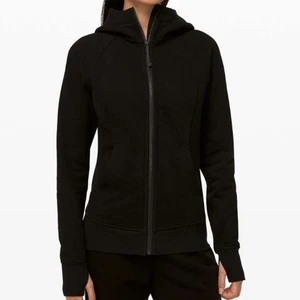 Lululemon Scuba Hoodie Light Cotton Fleece Black size 8 - Picture 1 of 12