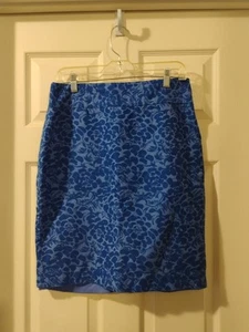 Mini falda lápiz loft talla 6 azul floral para mujer - Imagen 1 de 7