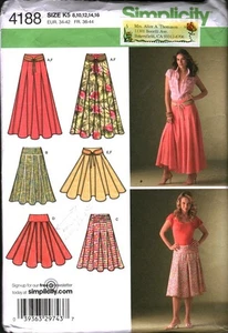 4188 Vintage Simplicity SEWING Pattern Misses Skirt Length Variations and Belt - Picture 1 of 2