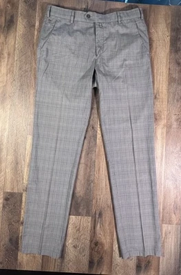 Meyer Yarn 染色格子图案 Bonn · 现代合身裤尺寸 34 x 32 格子修身。 — 第 1/4 张图片