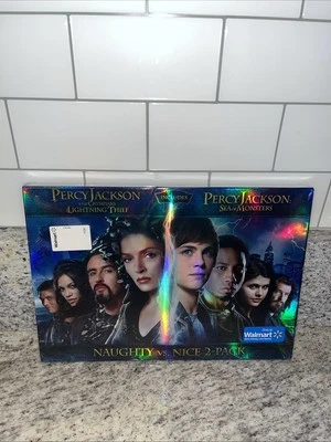 Percy Jackson DVD Lightning Thief Sea Of Monsters New Sealed Naughty Vs Nice 2pk - Image 1 of 4