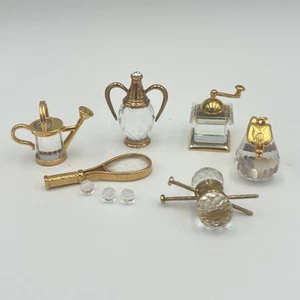 Lot of Swarovski Crystal Memories Miniatures Tennis Coffee Bag Urn Yarn Watering - Picture 1 of 11