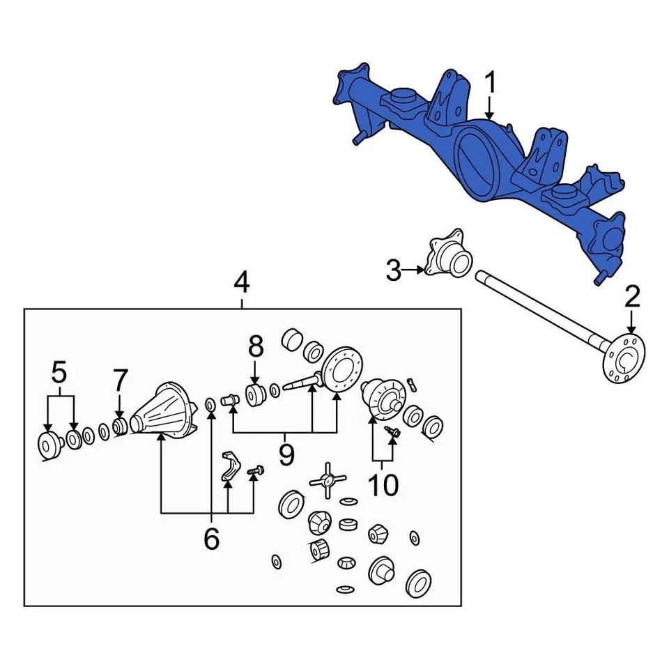 For Toyota 4Runner 2003-2009 Toyota 4211060C20 Rear Differential Housing - Image 1 of 2