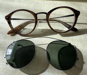 Barton Perreira Truman Eyeglasses & clip-on - Chestnut Espresso Lens - Picture 1 of 6
