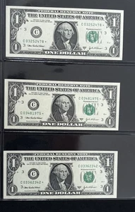 (3) 2003A Star Notes $1 DOLLAR Philadelphia, PA ONLY 320,000 in Run UNC RARE - Picture 1 of 2