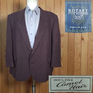 Botany 500 Jacket Blazer Mens 52R Red Single Vented Vintage Camel Hair - Picture 1 of 9