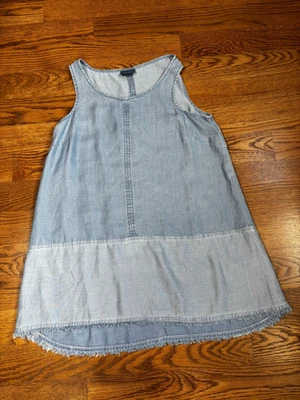 NUEVO CON ETIQUETAS J Jill Camisa Denim Para Mujer Talla XSP Pullover Sin Mangas Flecos Foto 1 de 4