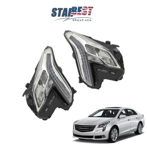 Driver+Passenger Side For Cadillac XTS 2018-2019 Headlights Assembly L+R LED DRL - Picture 1 of 12