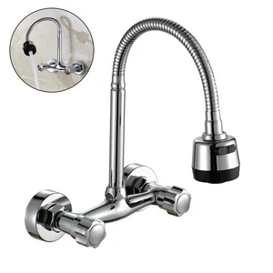Adjustable Distance Sink Mixer Faucet with 360 Degree Spout Rotating Design - Picture 1 of 12