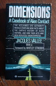 Dimensions A Casebook Of Alien Contact Jacques Vallee 1988 1st Paperback Print - Foto 1 di 6