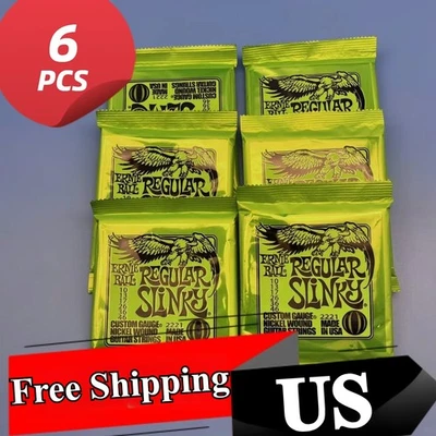 (2221x6) Cuerdas para guitarra eléctrica Ernie Ball Super Slinky 10-46 (paquete de 6 juegos) Foto 1 de 4