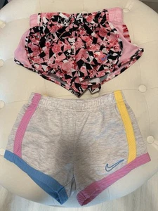 Two Pair Nike Girls Kids Shorts Size XS / 6-7 - Picture 1 of 4