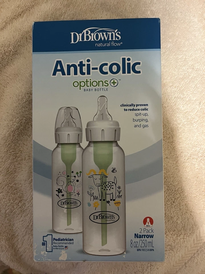 Opciones anticólicos de flujo natural Dr. Brown's + biberón estrecho (paquete de 2) Foto 1 de 1