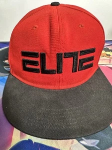 Nike True Elite Snapback Hat Red Black Flat Brim Adjustable One Size - Picture 1 of 11