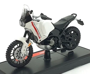 Maisto 1/18 Scale 34007-22989 - Ducati DesertX Motorbike - White - Picture 1 of 5