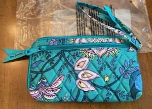 Vera Bradley Peacock Garden RFID Geldbörse Slim Wristlet Neu mit Etikett - Bild 1 von 8