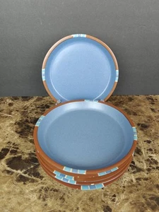 Juego de 6 Platos de Ensalada Dansk Mesa Azul Cielo 7 3/8" Gres Portugal ¡Todo Astillado! - Imagen 1 de 13
