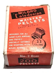 Rifle de aire comprimido Milbro Caledonian No.2.122 de colección/caja de tarjetas de pellets y pellets - Imagen 1 de 6