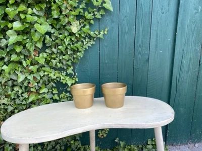 Blumentopf, Übertopf, Gold, Set 2 Stück - Bild 1 von 4