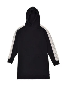 GANT Womens Graphic Hooded Jumper Dress UK 10 Small Navy Blue Cotton AE07 - Picture 1 of 4