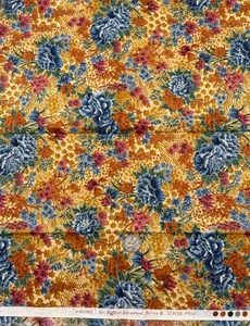 Kimono von Hoffman Int'l Stoffe Metallic Outlined Blumendruck 1/2 Yard - Bild 1 von 1