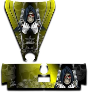 Graphic Decal Kit Canam Commander Can Am Hood Tailgate Reaper Revenge Yellow - Picture 1 of 1