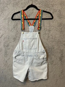 Shortalls Levi's Mädchen Regenbogen Logo Baumwolle Denim, Größe 12 abgeschnittene Shorts - Bild 1 von 11