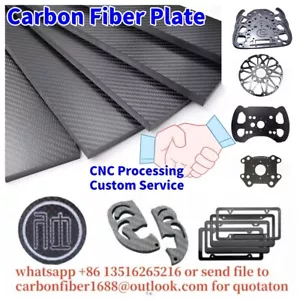 Dayo Carbon Fiber Sheet Plate Panel Custom Processing CNC Machining Service FPV - Picture 1 of 8