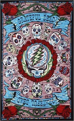 Mantel de pared grateful Dead 3D Mexicali calaveras de azúcar 60 x 90 pulgadas  Foto 1 de 4